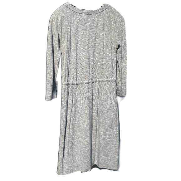 J Crew dress drawstring tie waist long sleeve gray Small - Picture 4 of 16